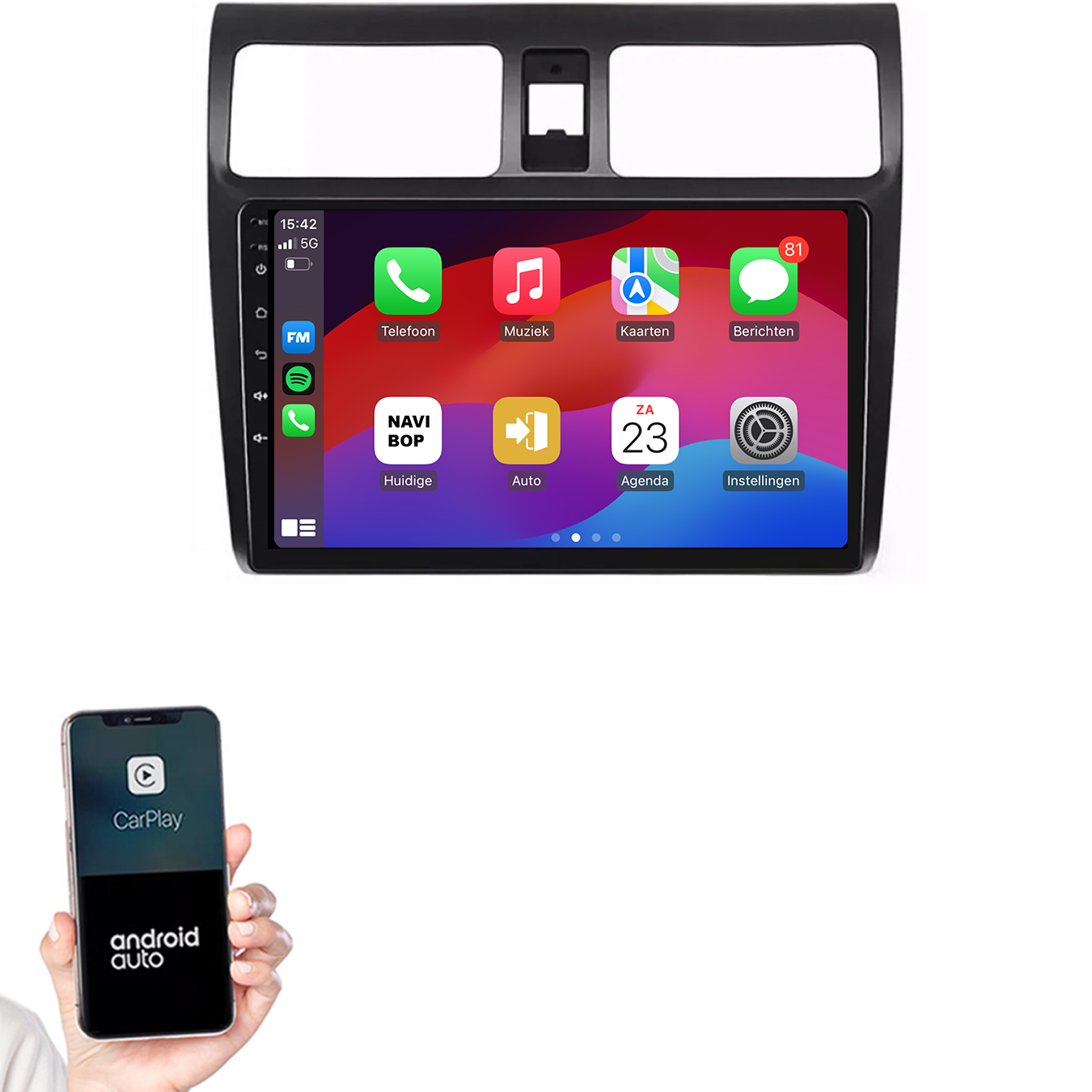 Suzuki Swift | Autoradio | 2005 t/m 2010 | Android 14 | Apple CarPlay & Android Auto
