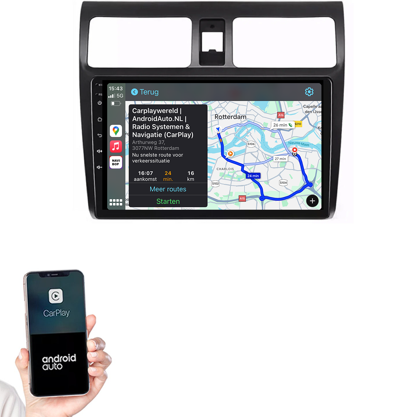 Suzuki Swift | Autoradio | 2005 t/m 2010 | Android 14 | Apple CarPlay & Android Auto