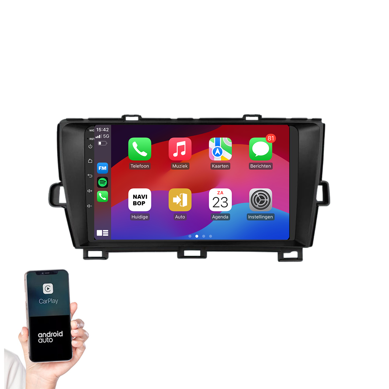 Toyota Prius | Autoradio | 2009 t/m 2015 | Android 14 | Apple CarPlay & Android Auto