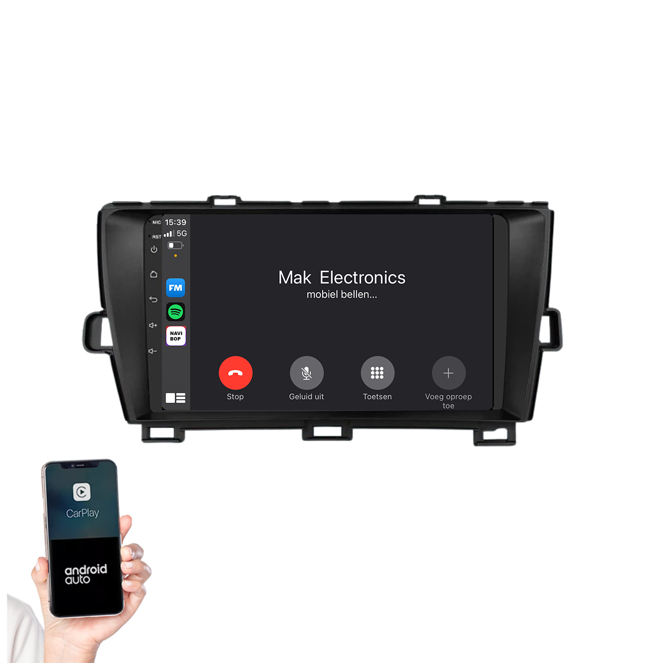 Toyota Prius | Autoradio | 2009 t/m 2015 | Android 14 | Apple CarPlay & Android Auto