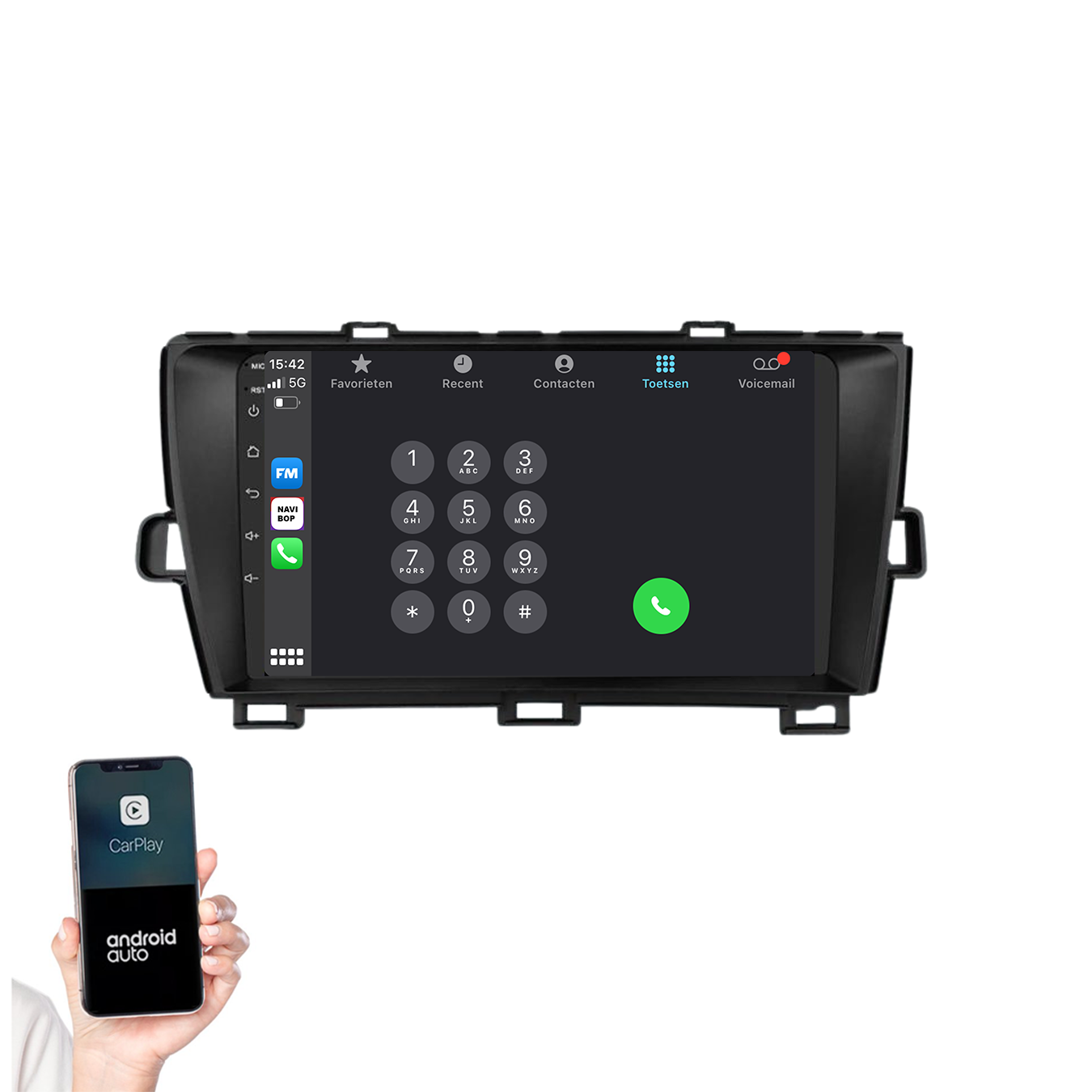 Toyota Prius | Autoradio | 2009 t/m 2015 | Android 14 | Apple CarPlay & Android Auto