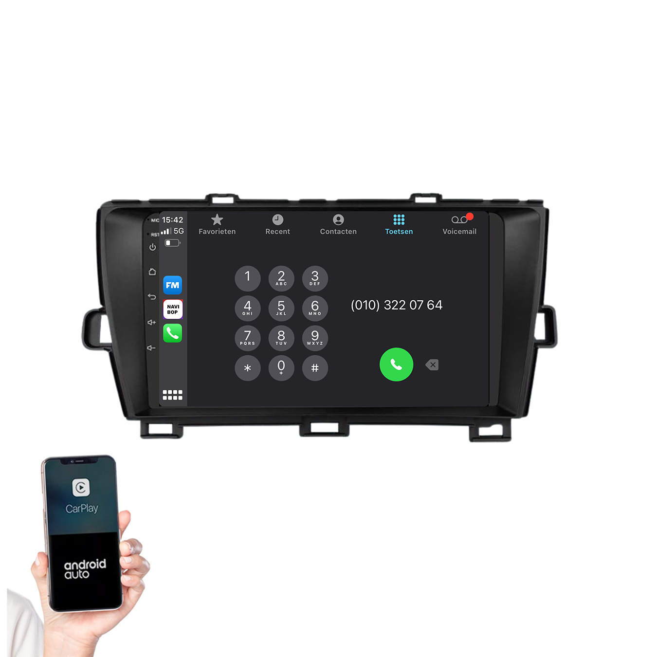 Toyota Prius | Autoradio | 2009 t/m 2015 | Android 14 | Apple CarPlay & Android Auto