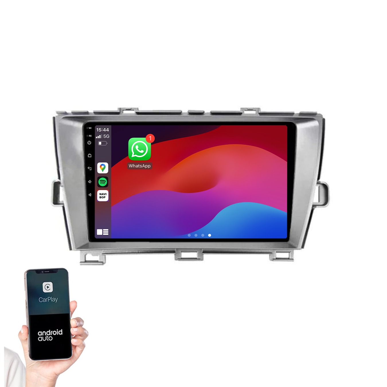 Toyota Prius | Autoradio | 2009 t/m 2015 | Android 14 | Apple CarPlay & Android Auto