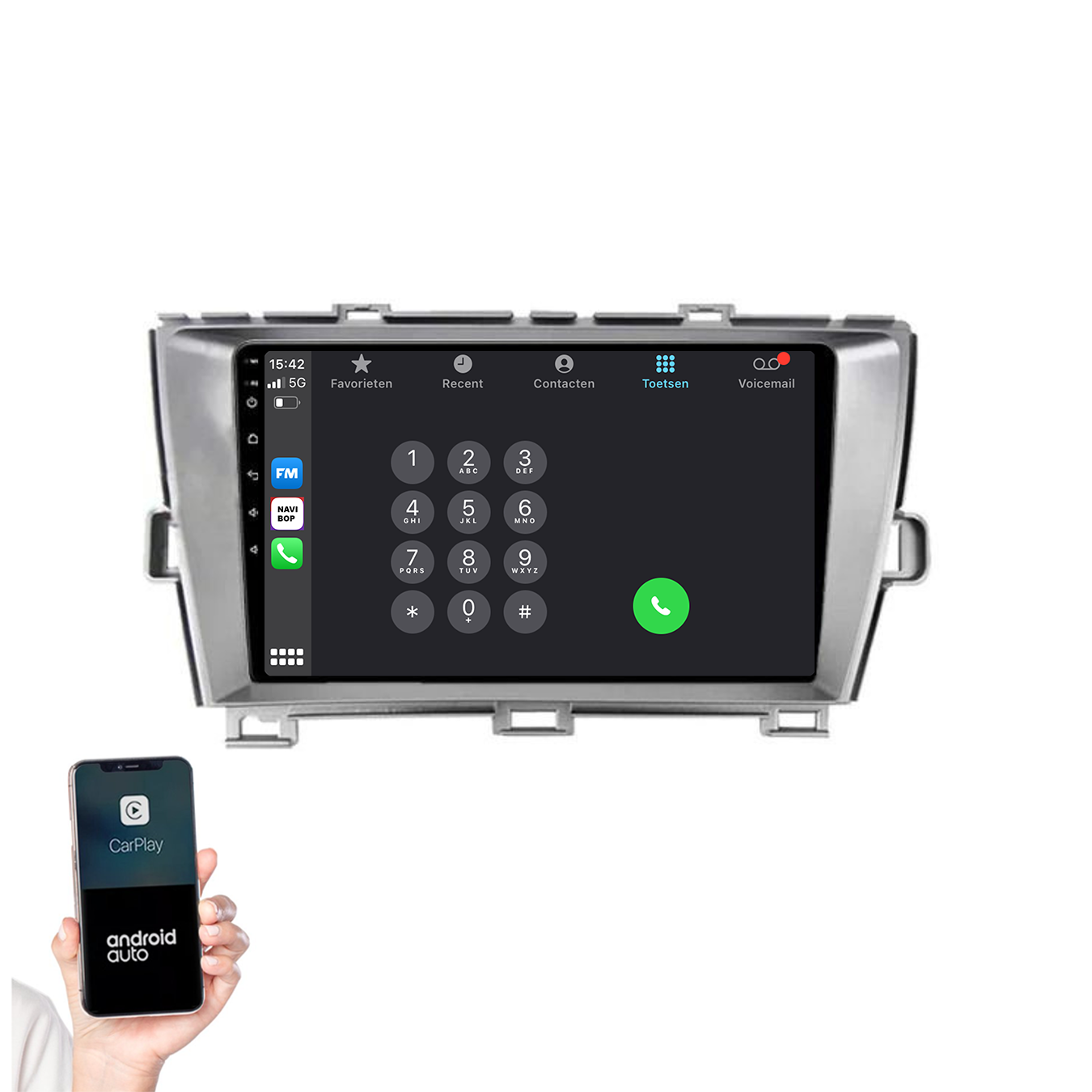 Toyota Prius | Autoradio | 2009 t/m 2015 | Android 14 | Apple CarPlay & Android Auto