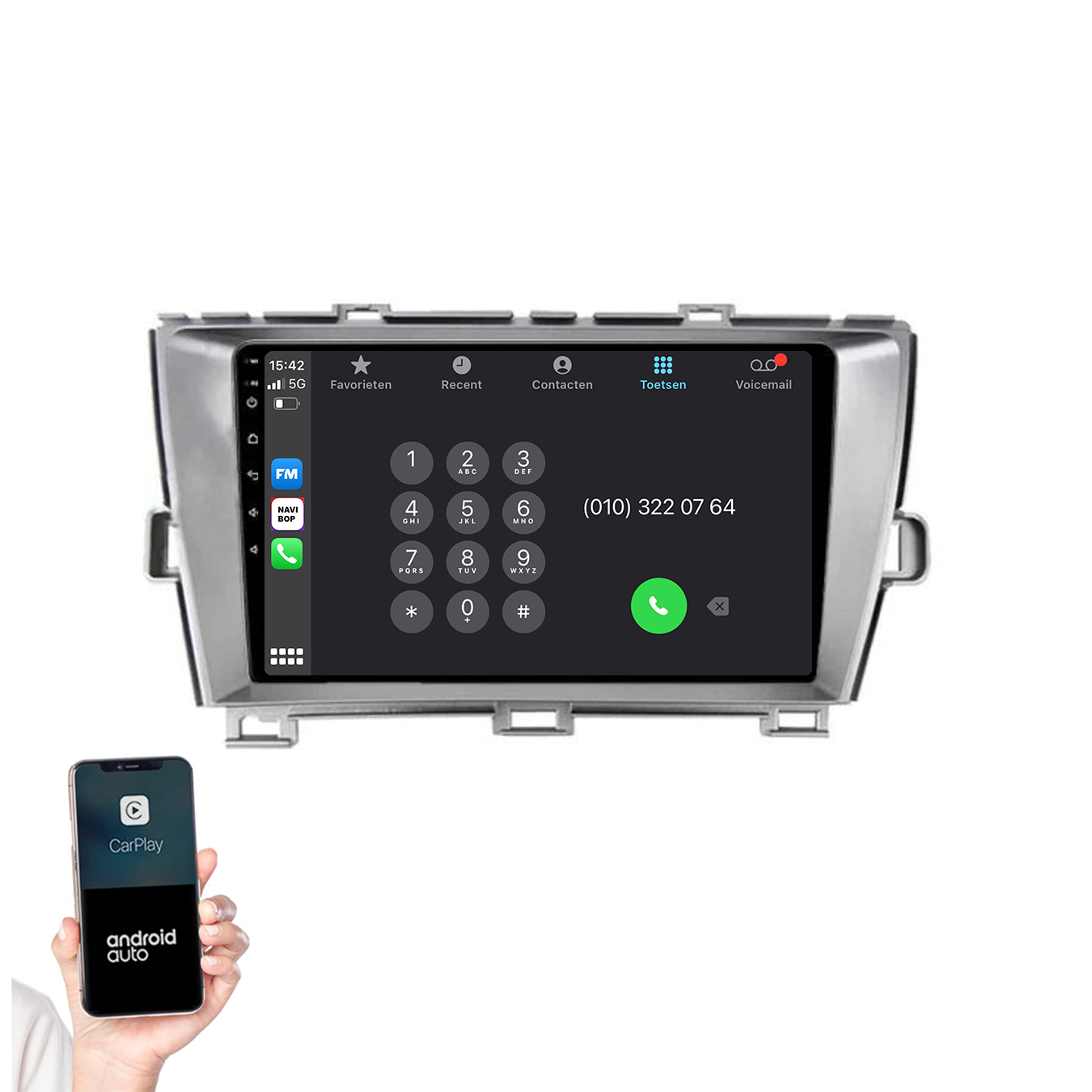 Toyota Prius | Autoradio | 2009 t/m 2015 | Android 14 | Apple CarPlay & Android Auto