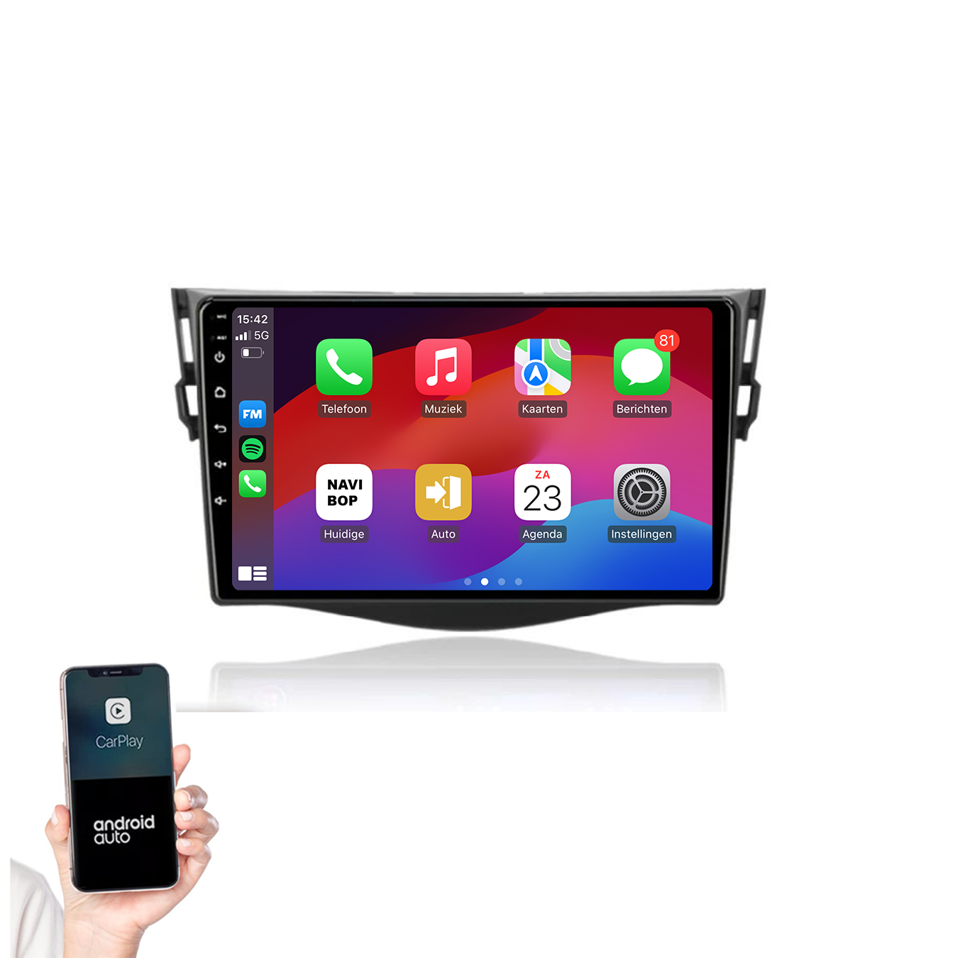 Toyota RAV-4 | Autoradio | 2006 t/m 2012 | Android 14 | Apple CarPlay & Android Auto