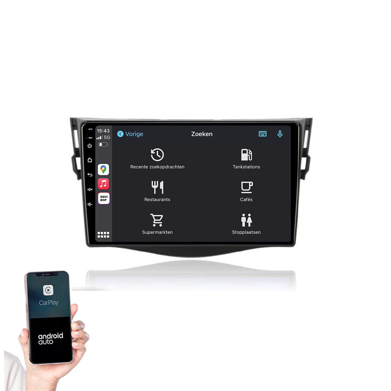 Toyota RAV-4 | Autoradio | 2006 t/m 2012 | Android 14 | Apple CarPlay & Android Auto