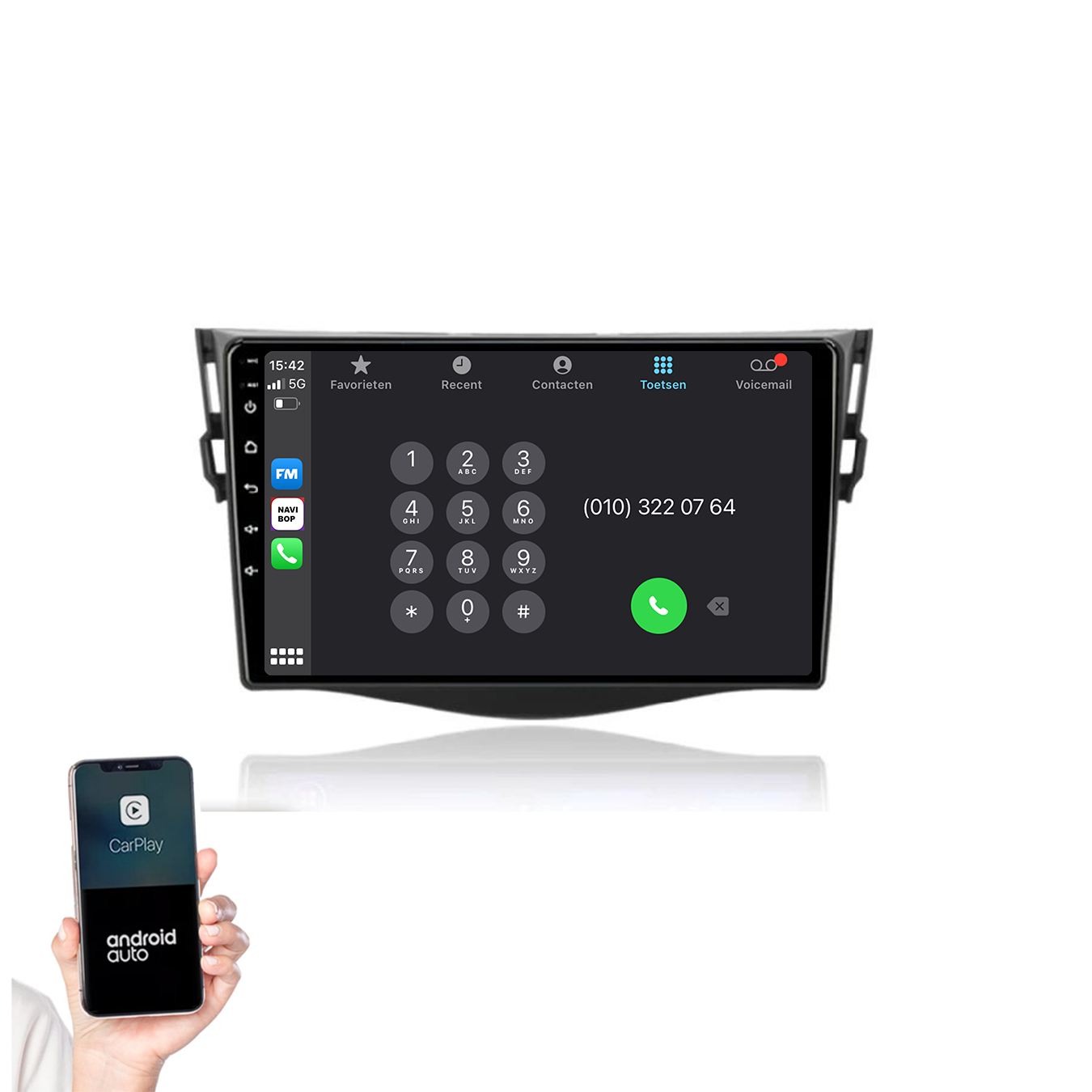 Toyota RAV-4 | Autoradio | 2006 t/m 2012 | Android 14 | Apple CarPlay & Android Auto