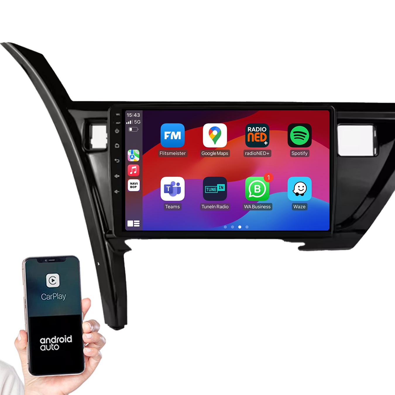 Toyota Auris | Autoradio | 2013 t/m 2018 | Android 14 | Apple CarPlay & Android Auto