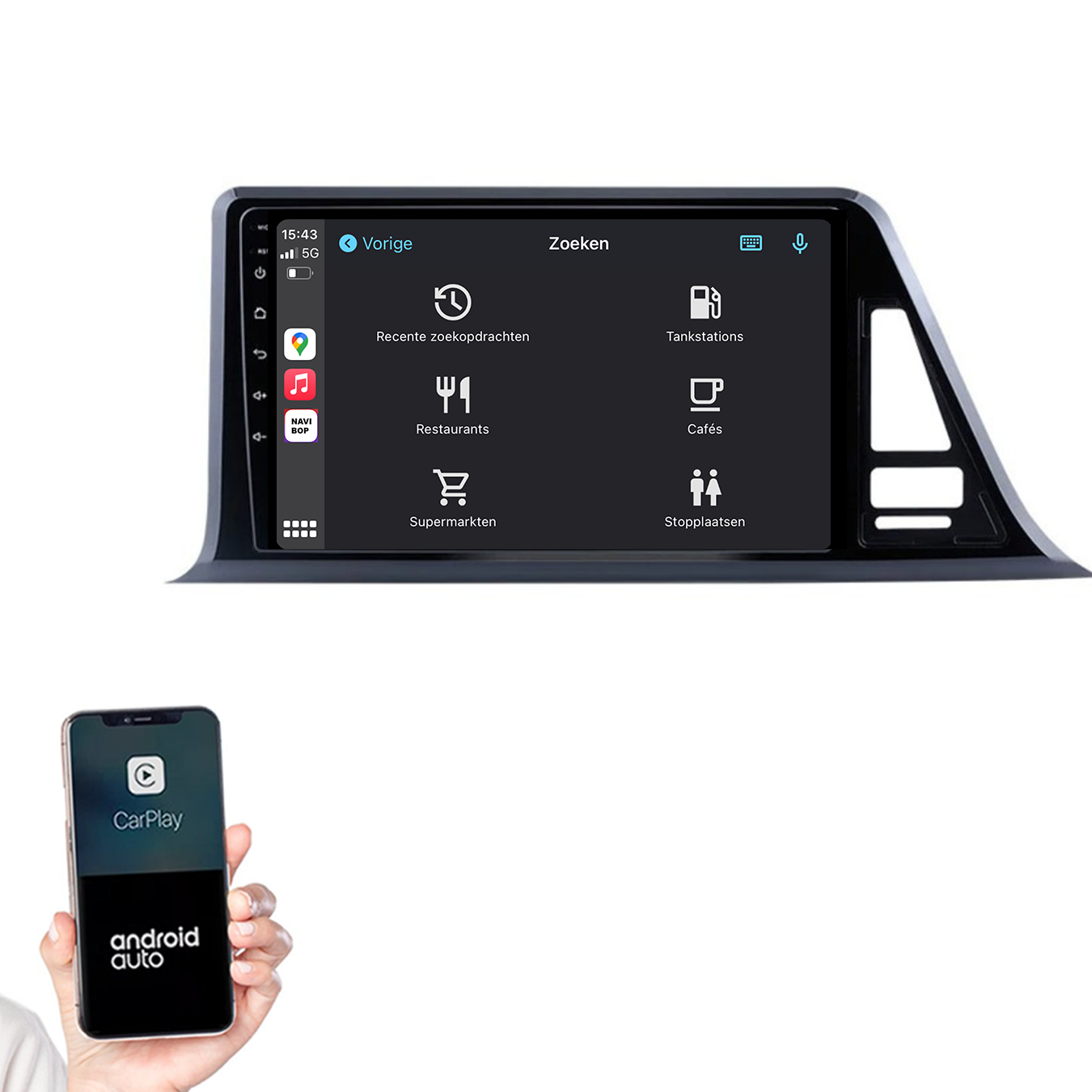 Toyota CHR | Autoradio | 2016 t/m 2020 | Android 14 | Apple CarPlay & Android Auto