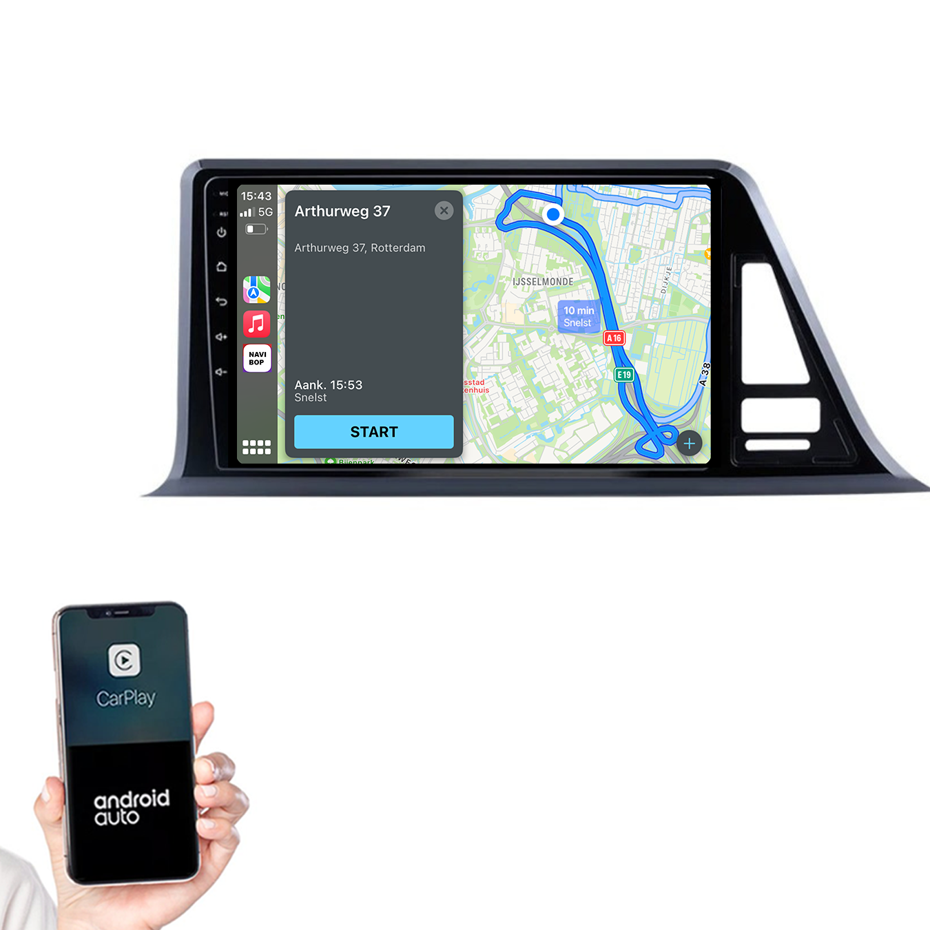 Toyota CHR | Autoradio | 2016 t/m 2020 | Android 14 | Apple CarPlay & Android Auto
