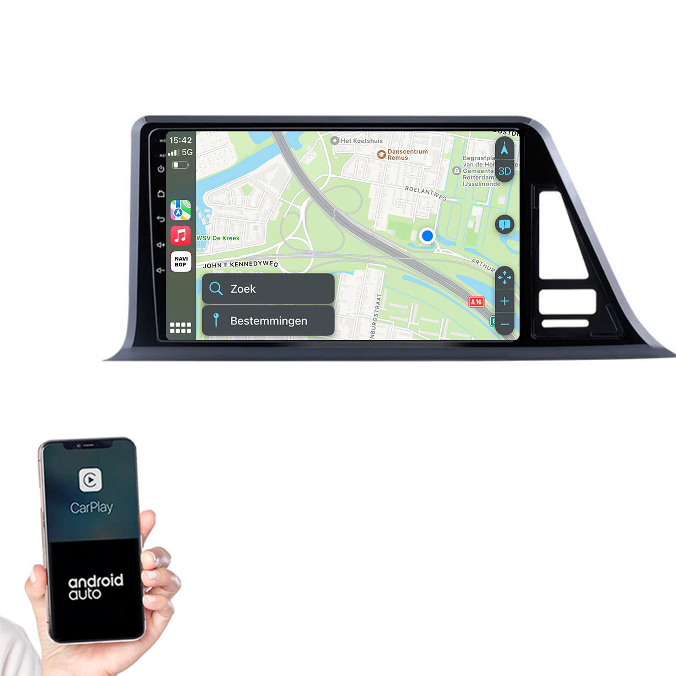 Toyota CHR | Autoradio | 2016 t/m 2020 | Android 14 | Apple CarPlay & Android Auto
