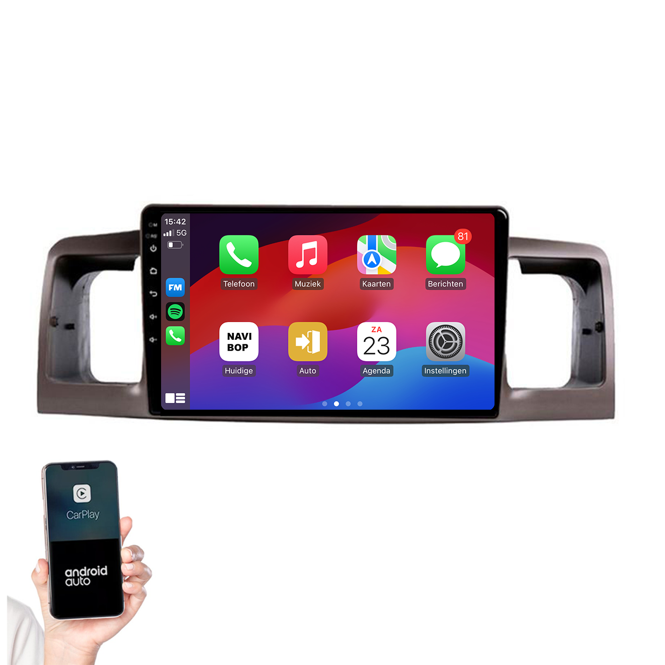 Toyota Corolla | Autoradio | 2000 t/m 2007 | Android 14 | Apple CarPlay & Android Auto
