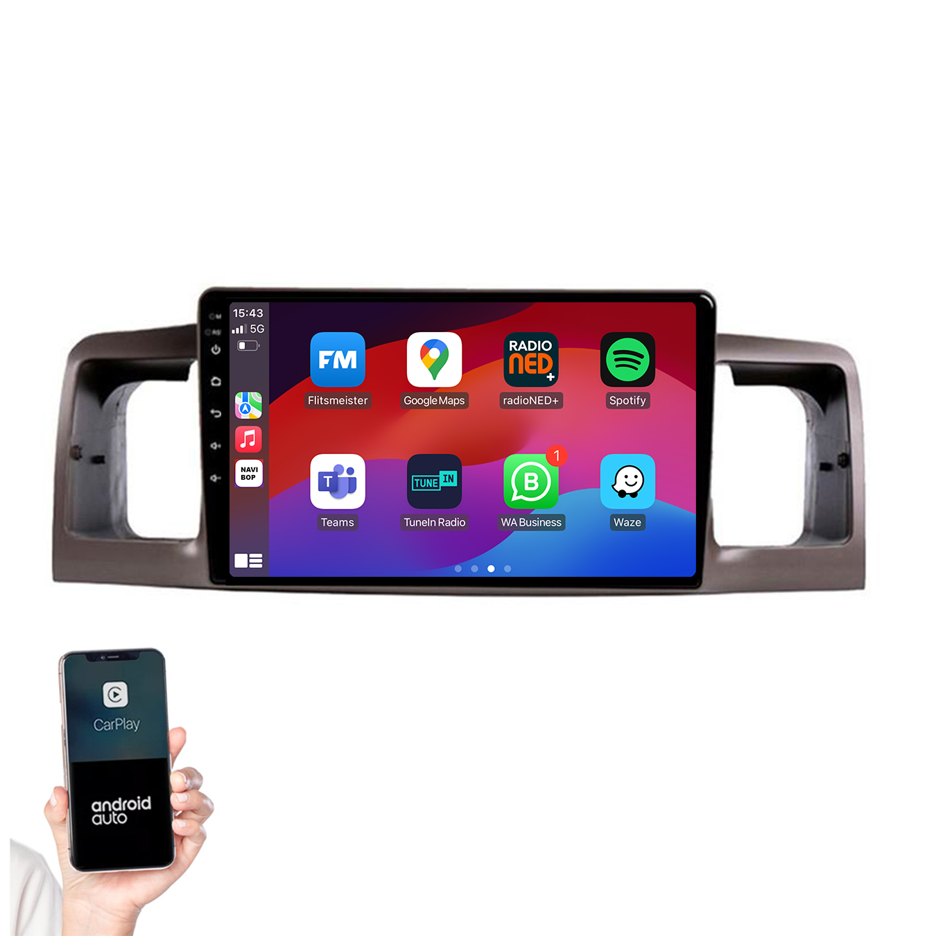 Toyota Corolla | Autoradio | 2000 t/m 2007 | Android 14 | Apple CarPlay & Android Auto