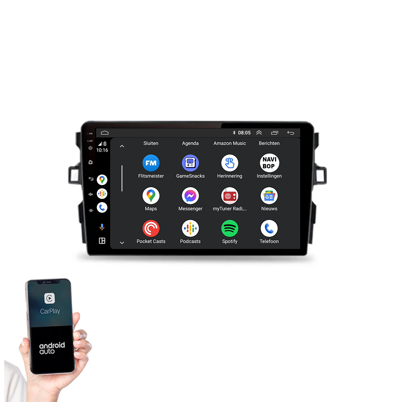 Toyota Auris | Autoradio | 2008 t/m 2015 | Android 14 | Apple CarPlay & Android Auto