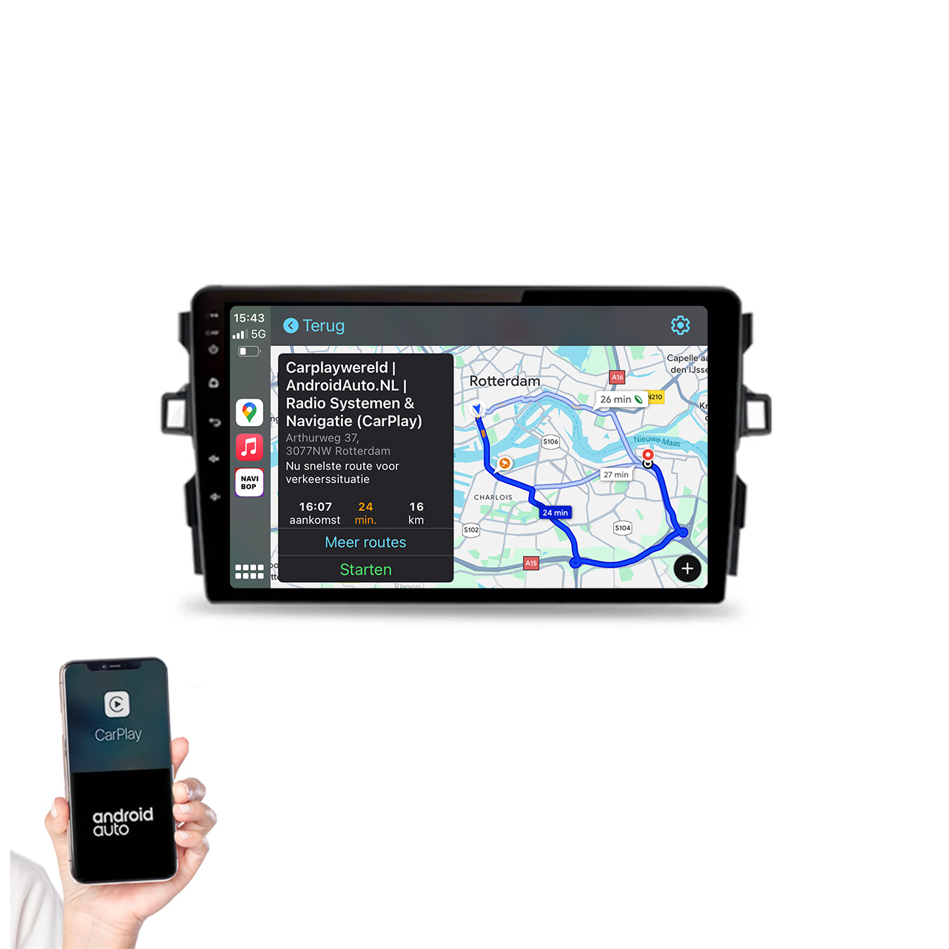 Toyota Auris | Autoradio | 2008 t/m 2015 | Android 14 | Apple CarPlay & Android Auto