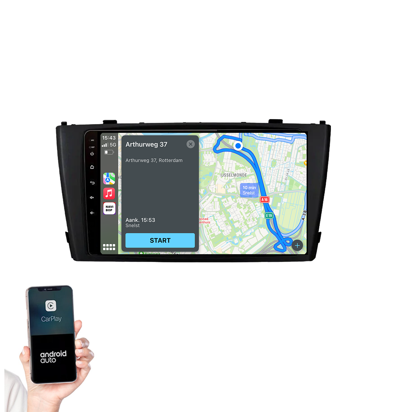 Toyota Avensis | Autoradio | 2008 t/m 2015 | Apple CarPlay & Android Auto