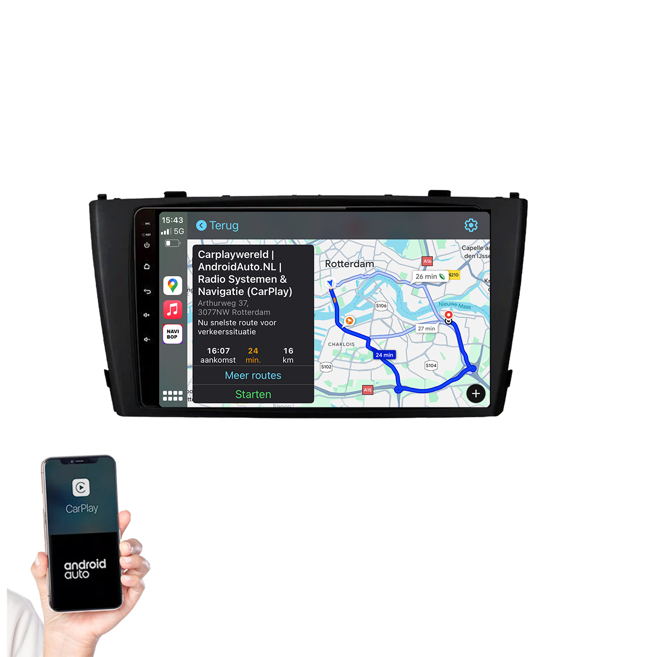 Toyota Avensis | Autoradio | 2008 t/m 2015 | Apple CarPlay & Android Auto