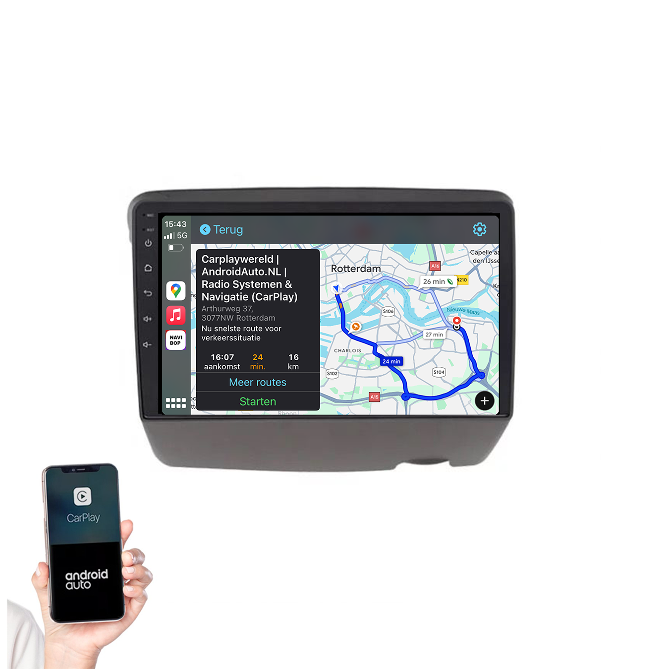 Toyota Yaris | Autoradio | 1995 t/m 2005 | Android 14 | Apple CarPlay & Android Auto