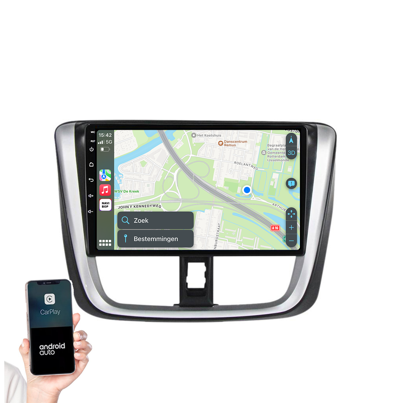Toyota Yaris | Autoradio | 2014 t/m 2018 | Android 14 | Apple CarPlay & Android Auto