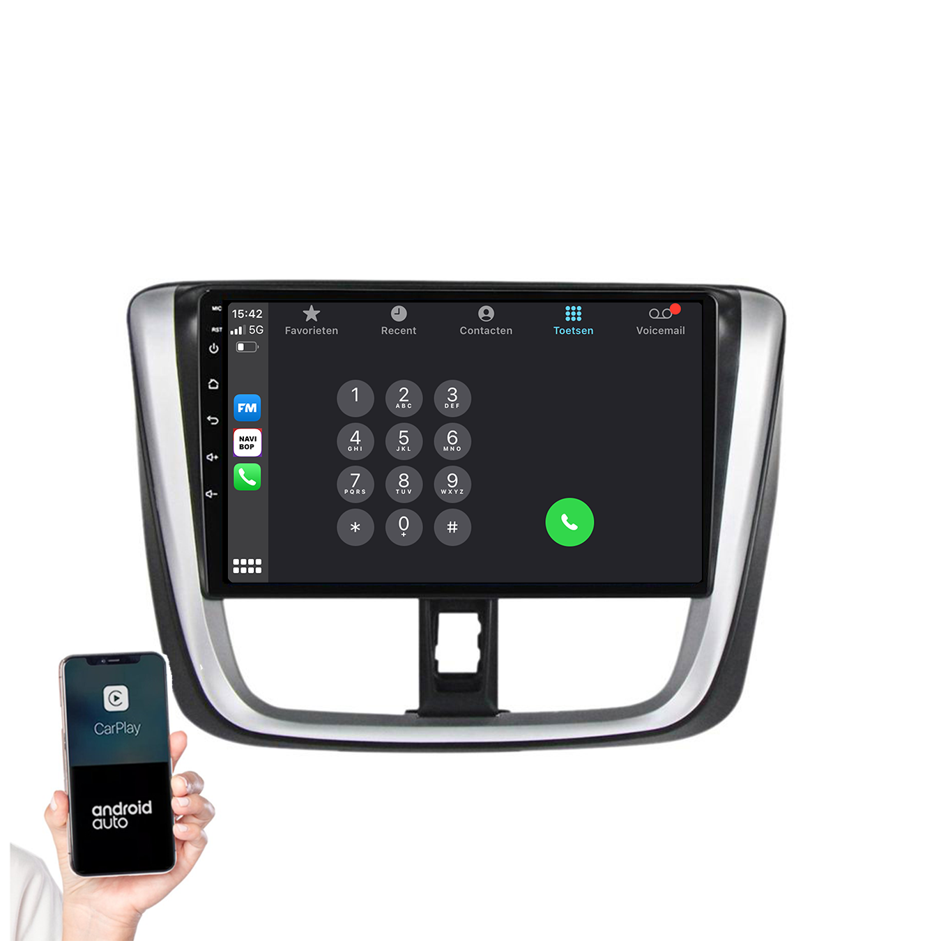 Toyota Yaris | Autoradio | 2014 t/m 2018 | Android 14 | Apple CarPlay & Android Auto