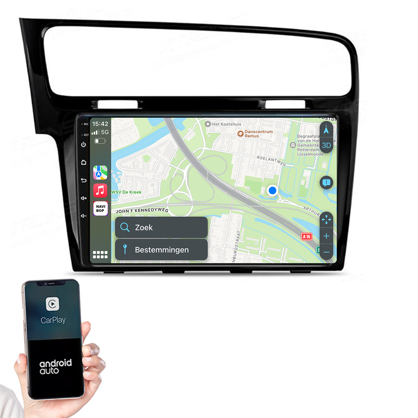 Volkswagen Golf 7 | Autoradio | 2013 t/m 2020 | Android 14 | Apple CarPlay & Android Auto
