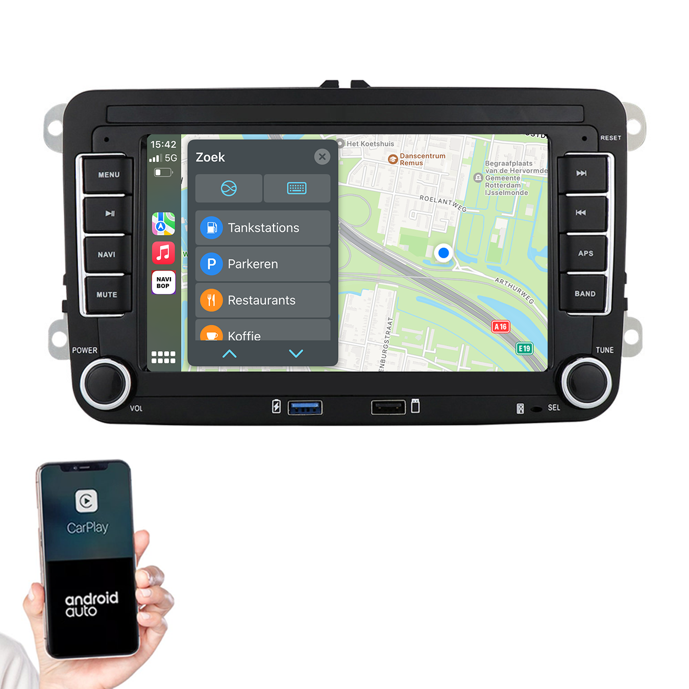 Volkswagen Golf 6 | Autoradio | 2009 t/m 2012 | Android 14 | Apple CarPlay & Android Auto