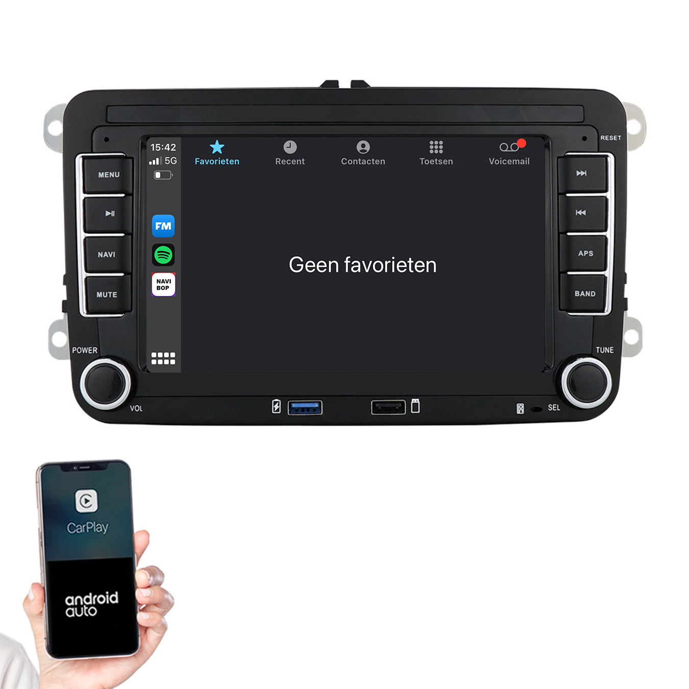 Volkswagen Golf 6 | Autoradio | 2009 t/m 2012 | Android 14 | Apple CarPlay & Android Auto