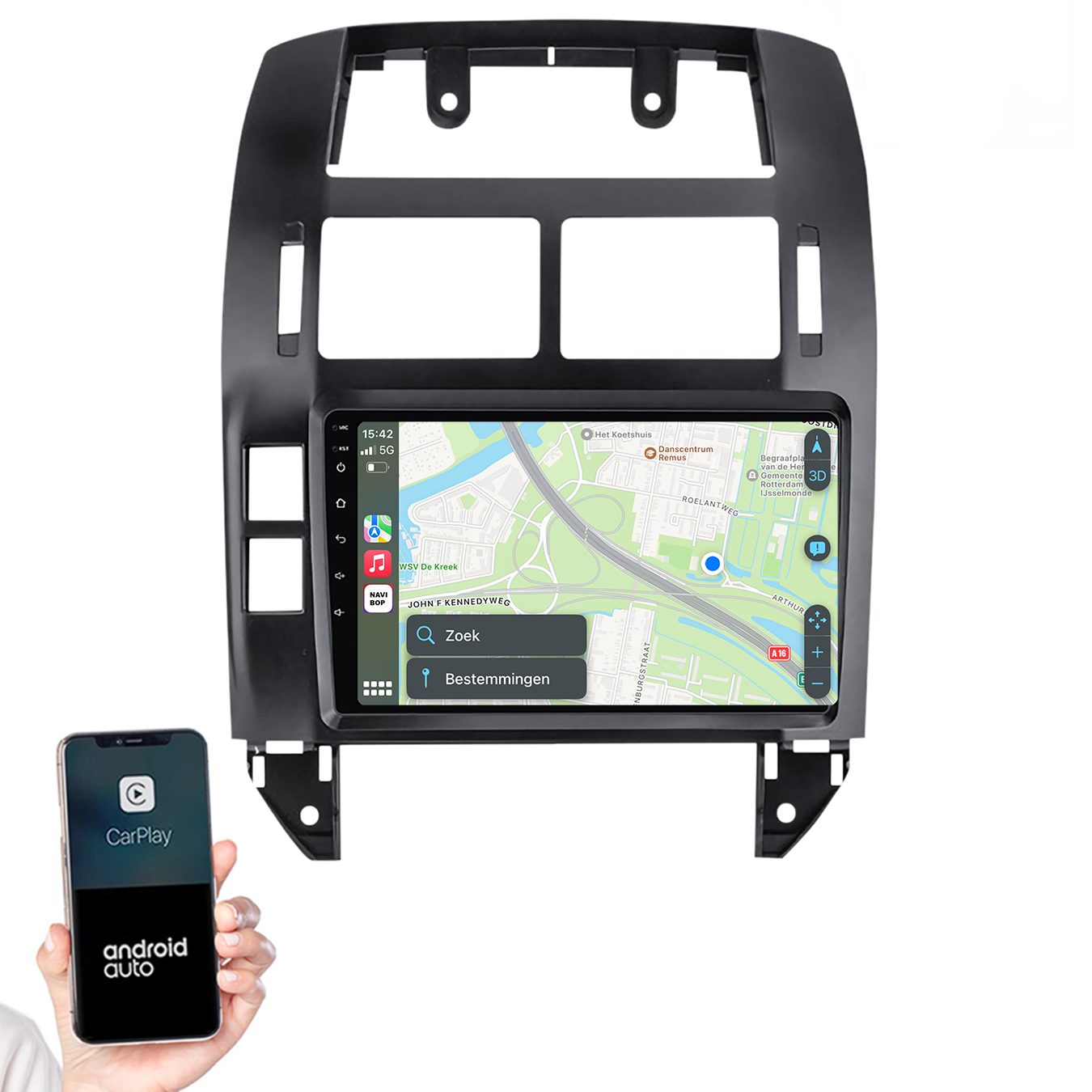 Volkswagen Polo | Autoradio | 2002 t/m 2009 | Android 14 | Apple CarPlay & Android Auto
