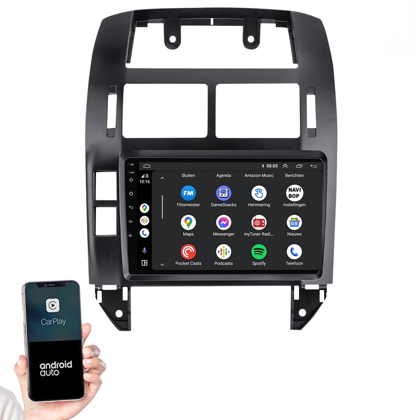 Volkswagen Polo | Autoradio | 2002 t/m 2009 | Android 14 | Apple CarPlay & Android Auto