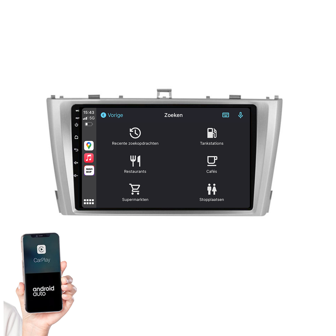 Toyota Avensis | Autoradio | 2008 t/m 2015 | Android 14 | Apple CarPlay & Android Auto