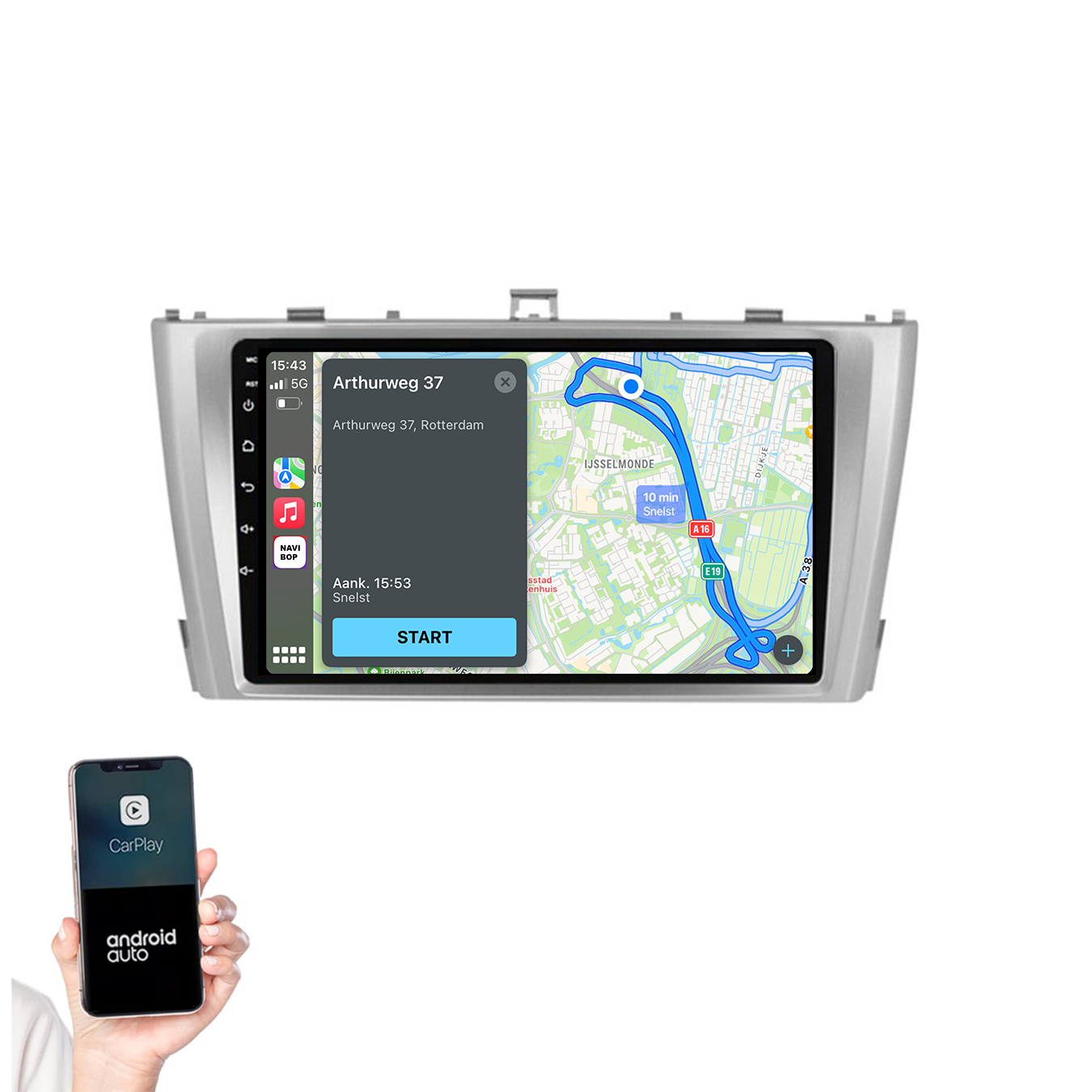 Toyota Avensis | Autoradio | 2008 t/m 2015 | Android 14 | Apple CarPlay & Android Auto