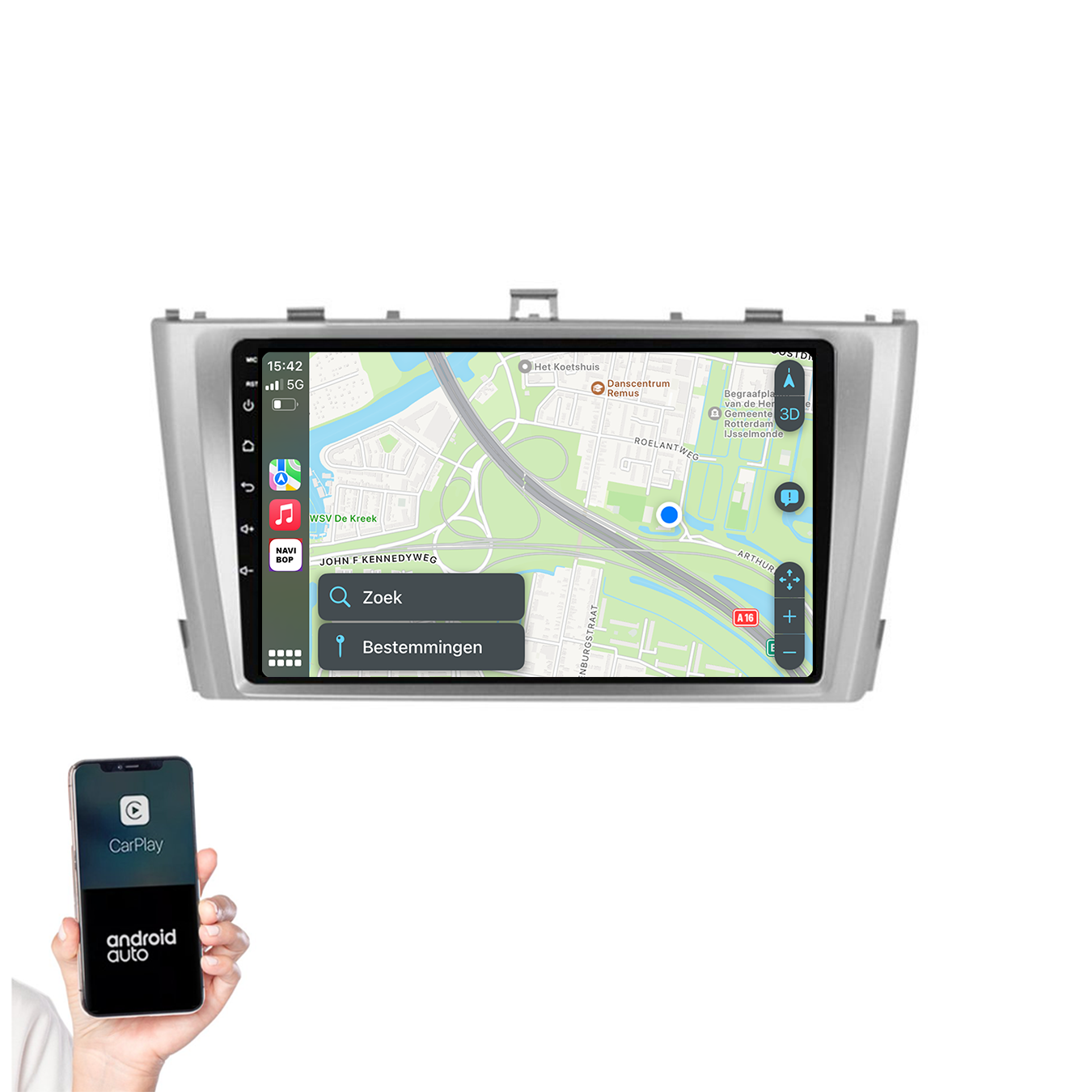 Toyota Avensis | Autoradio | 2008 t/m 2015 | Android 14 | Apple CarPlay & Android Auto