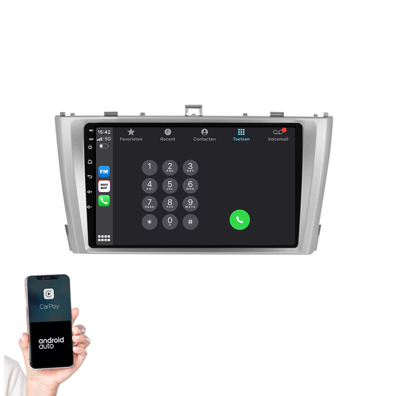 Toyota Avensis | Autoradio | 2008 t/m 2015 | Android 14 | Apple CarPlay & Android Auto