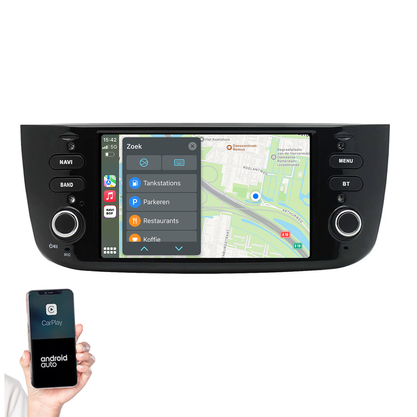 Fiat Punto Evo | Autoradio | 2010 t/m 2015 | Android 14 | Apple CarPlay & Android Auto