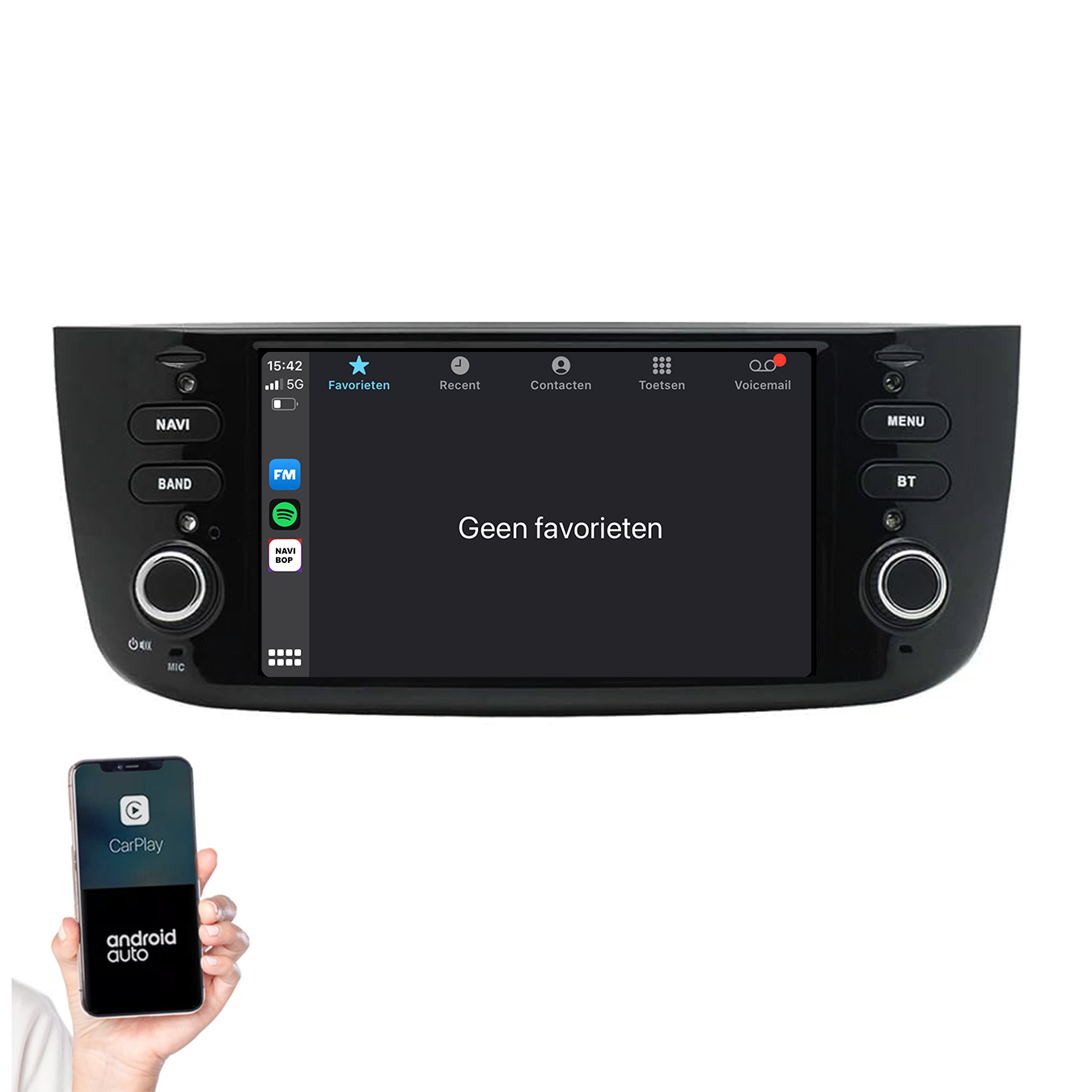 Fiat Punto | Autoradio | 2010 t/m 2015 | Android 14 | Apple CarPlay & Android Auto