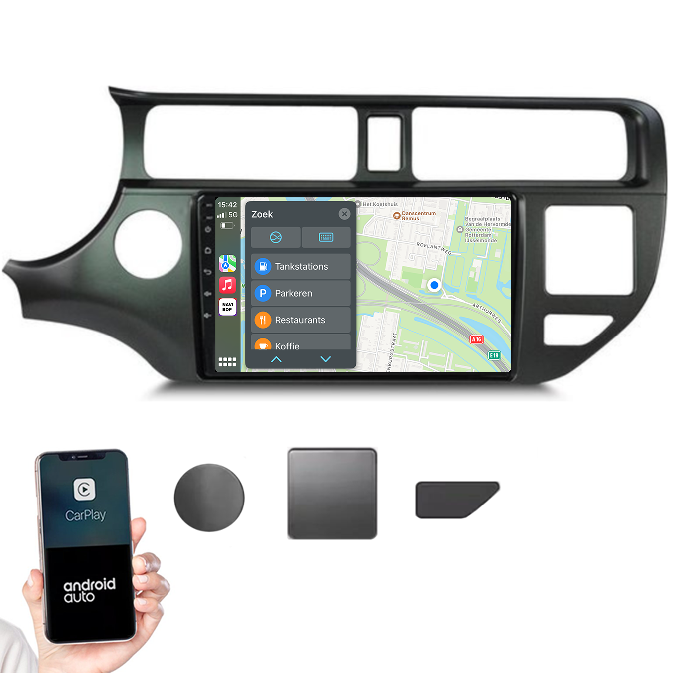 Kia Rio | Autoradio |2011 t/m 2017 | Android 14 | Apple CarPlay & Android Auto