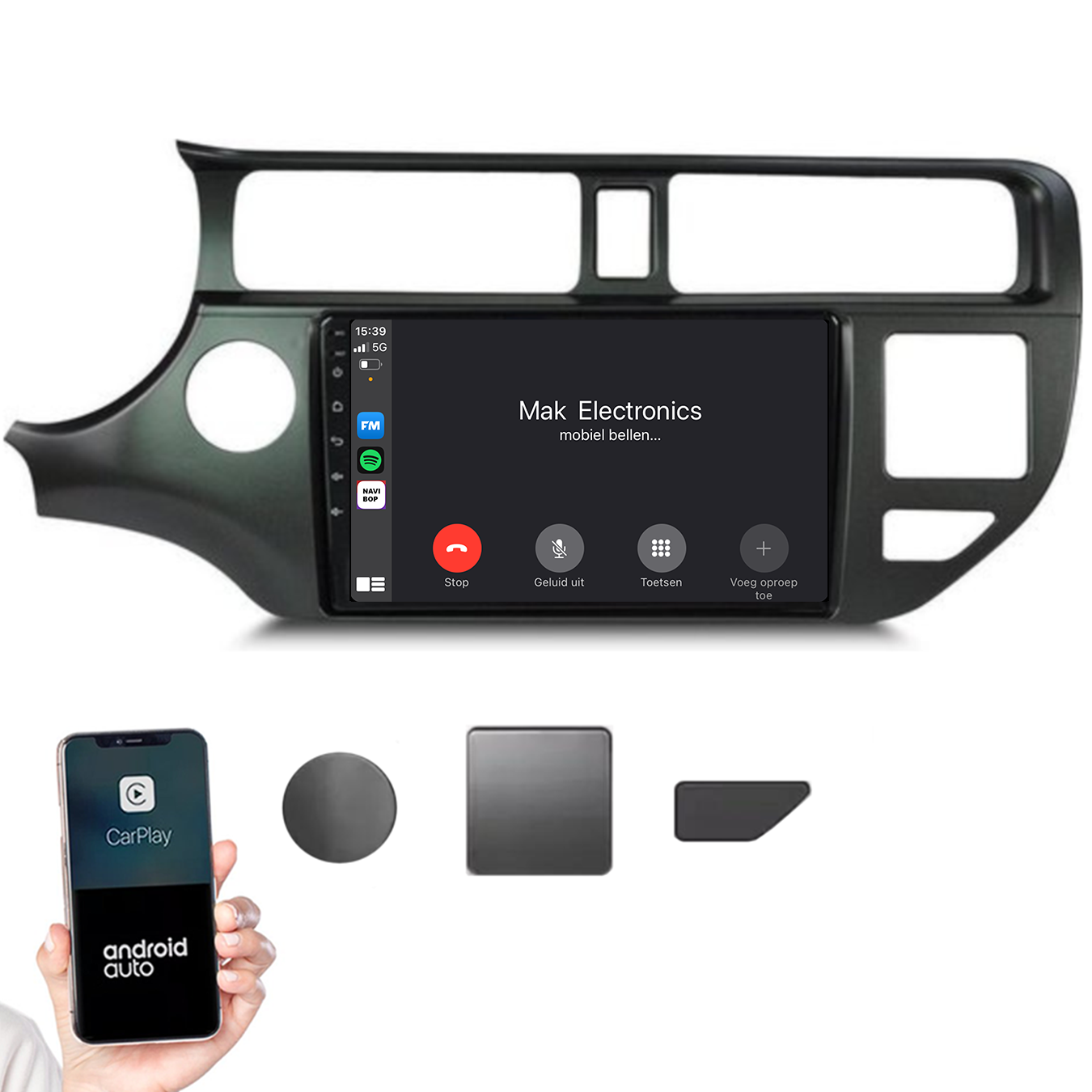 Kia Rio | Autoradio |2011 t/m 2017 | Android 14 | Apple CarPlay & Android Auto