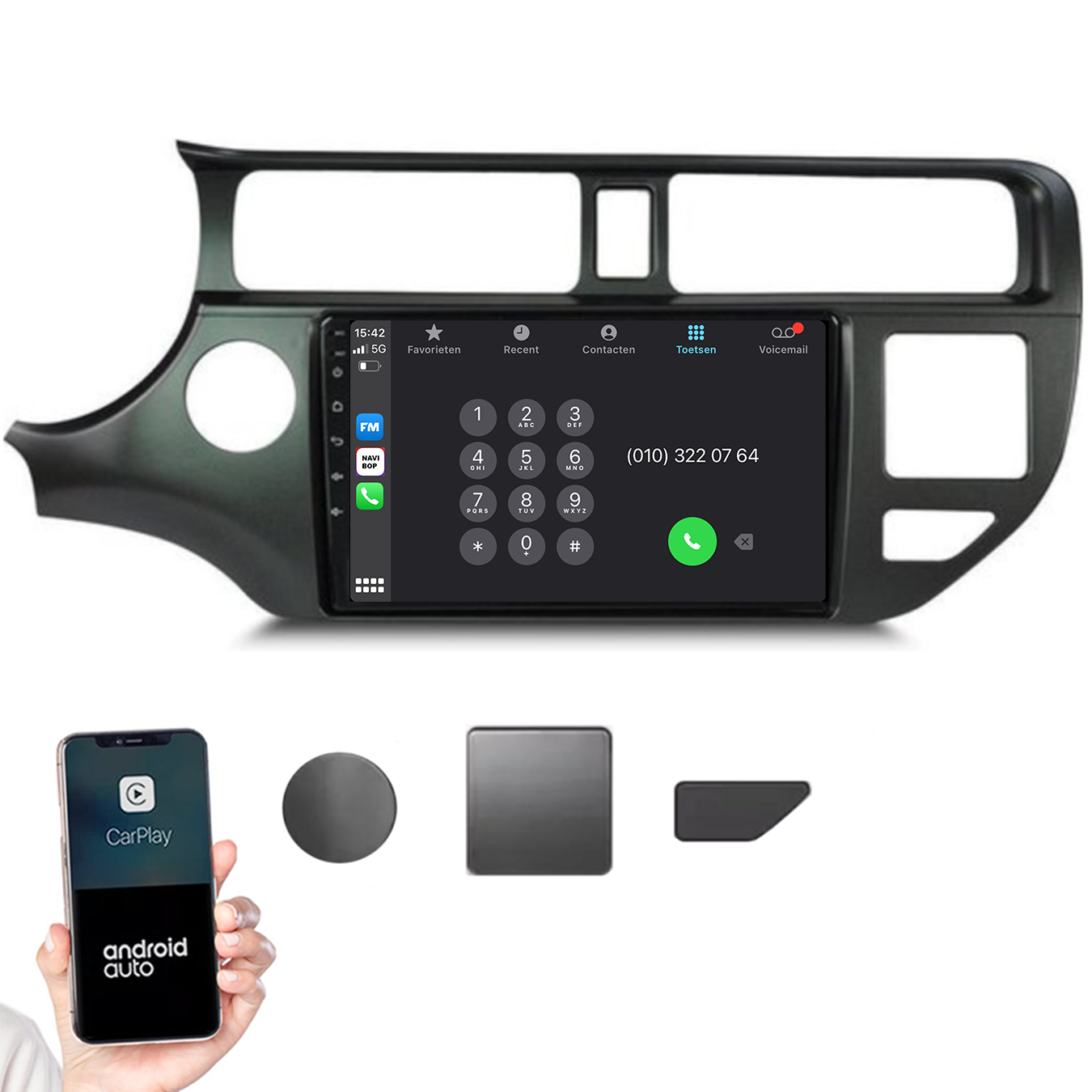 Kia Rio | Autoradio |2011 t/m 2017 | Android 14 | Apple CarPlay & Android Auto