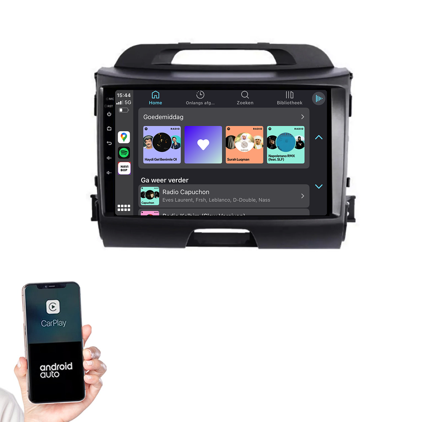 Kia Sportage | Autoradio | 2010 t/m 2016 | Android 14 | Apple CarPlay & Android Auto