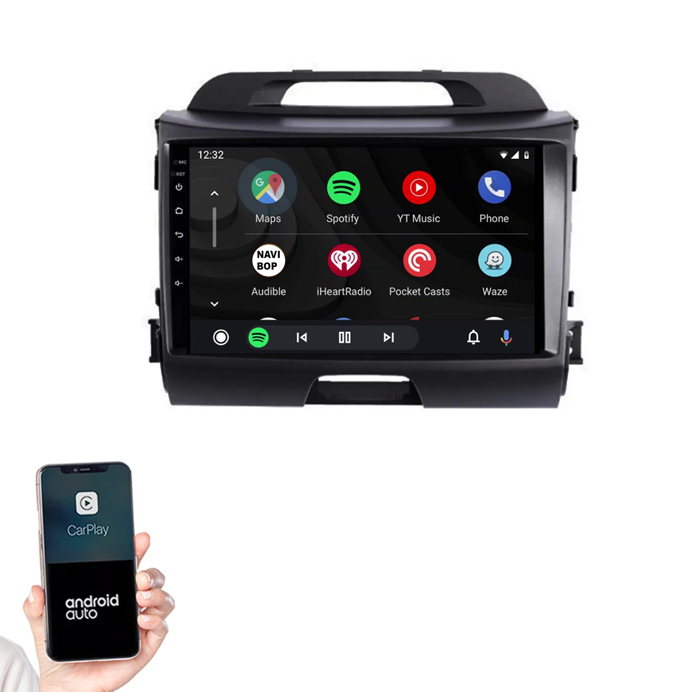 Kia Sportage | Autoradio | 2010 t/m 2016 | Android 14 | Apple CarPlay & Android Auto