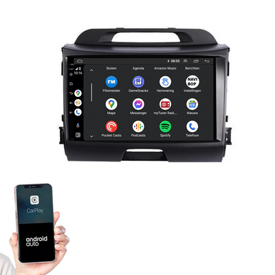 Kia Sportage | Autoradio | 2010 t/m 2016 | Android 14 | Apple CarPlay & Android Auto - autoradio