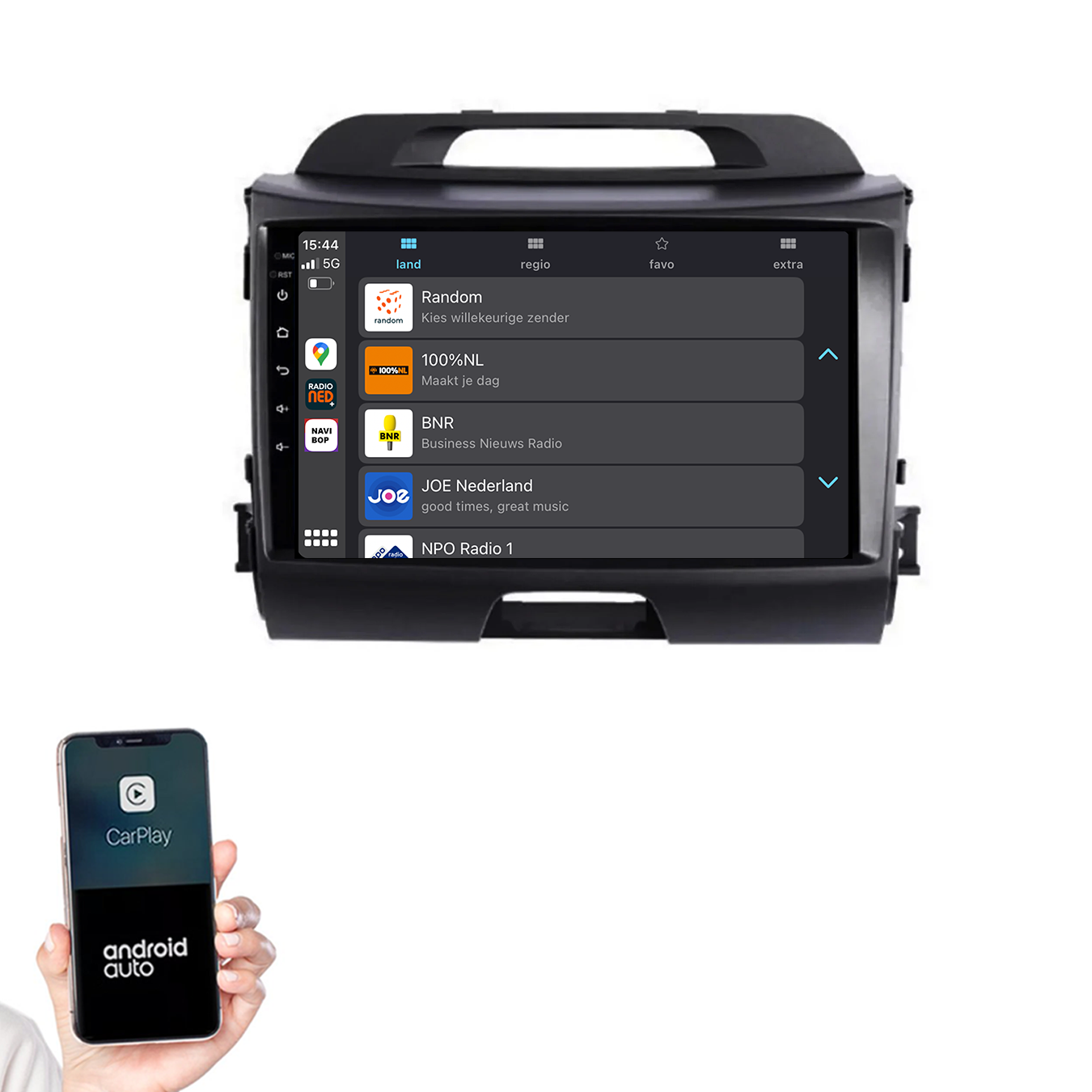 Kia Sportage | Autoradio | 2010 t/m 2016 | Android 14 | Apple CarPlay & Android Auto