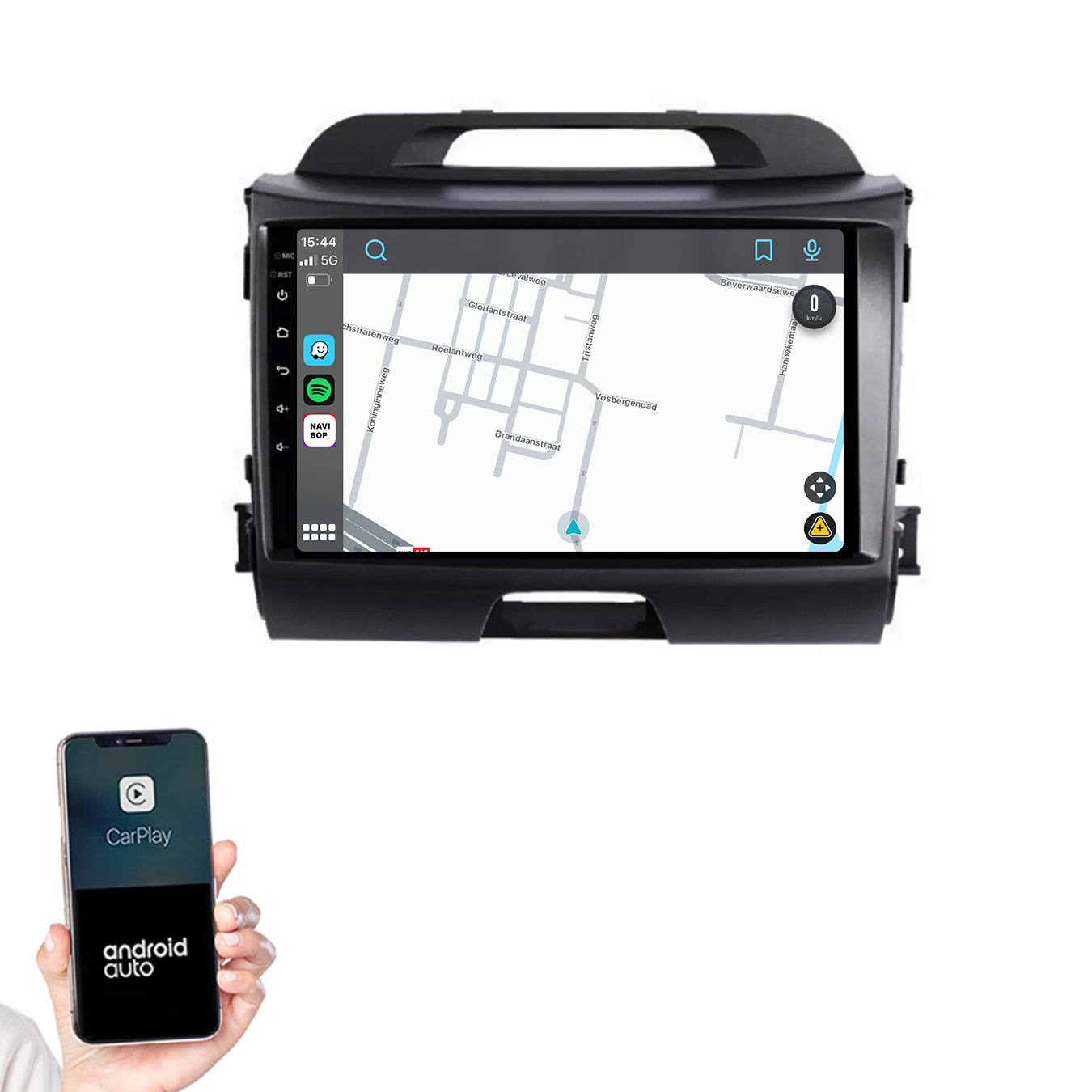 Kia Sportage | Autoradio | 2010 t/m 2016 | Android 14 | Apple CarPlay & Android Auto