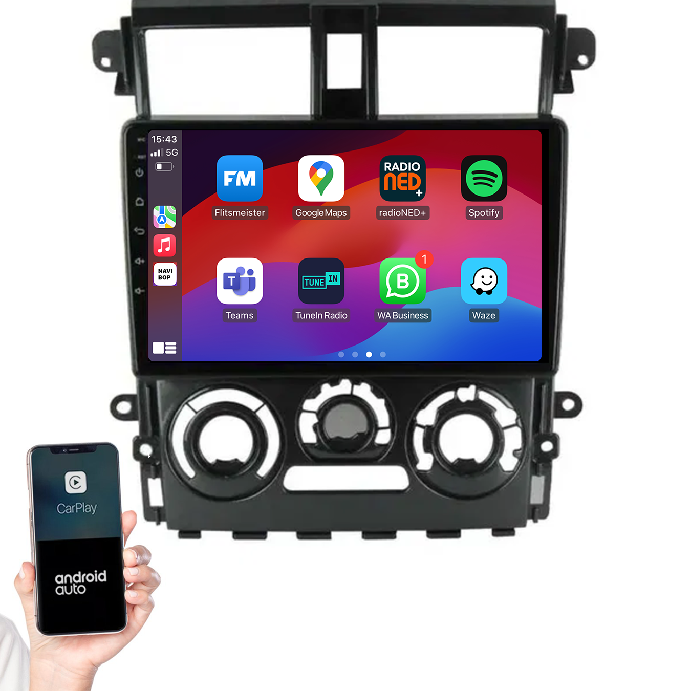 Mitsubishi Colt Plus | Autoradio | 2007 t/m 2013 | Android 14 | Apple CarPlay & Android Auto