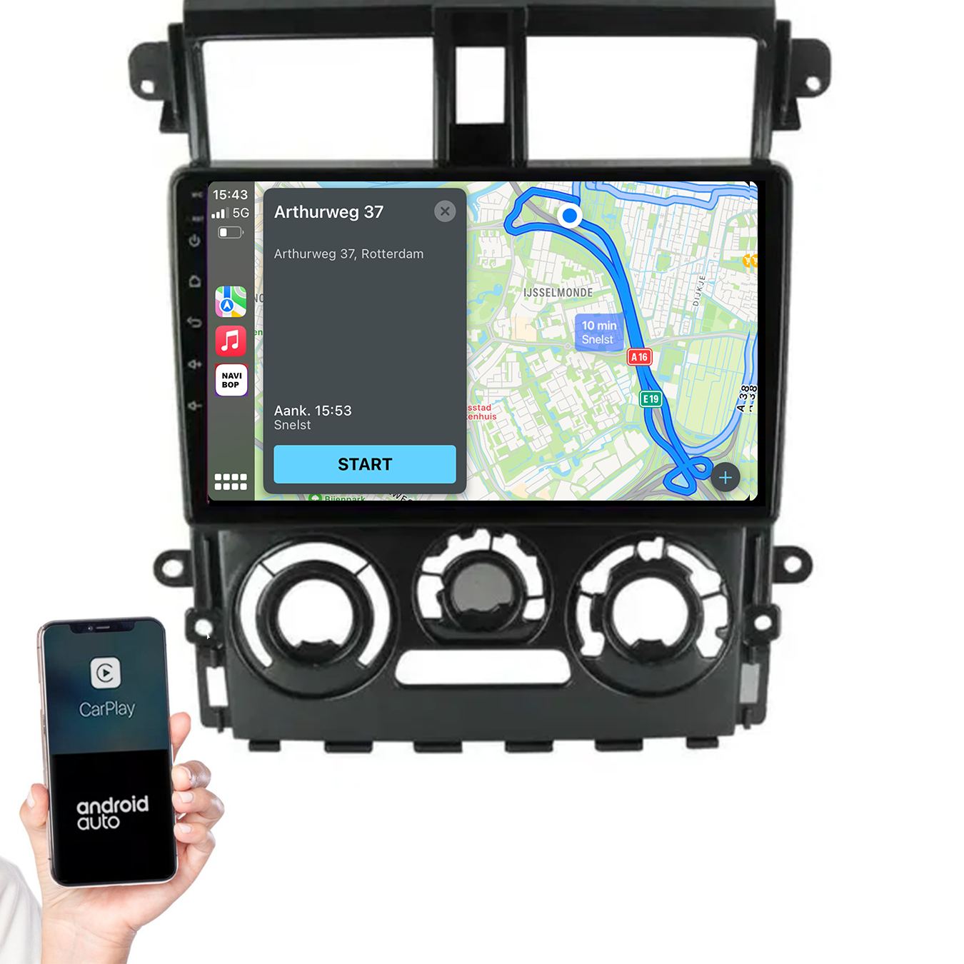 Mitsubishi Colt Plus | Autoradio | 2007 t/m 2013 | Android 14 | Apple CarPlay & Android Auto