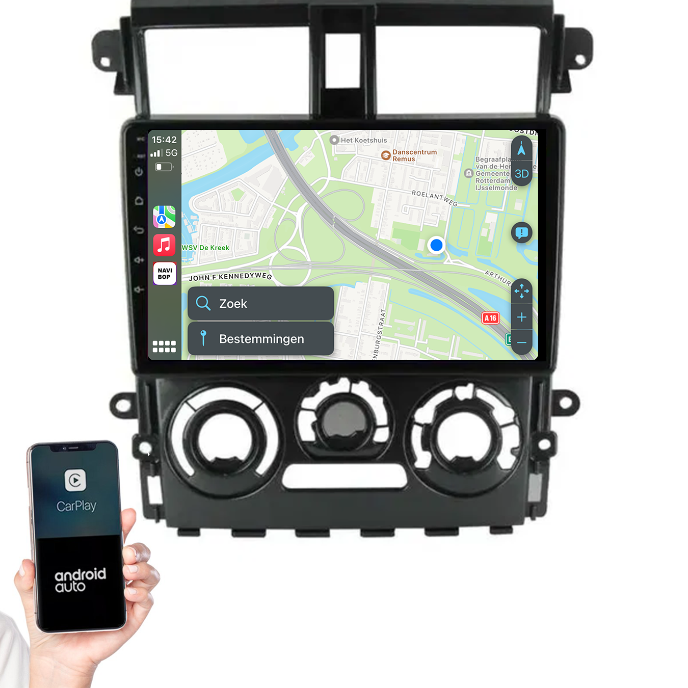 Mitsubishi Colt Plus | Autoradio | 2007 t/m 2013 | Android 14 | Apple CarPlay & Android Auto