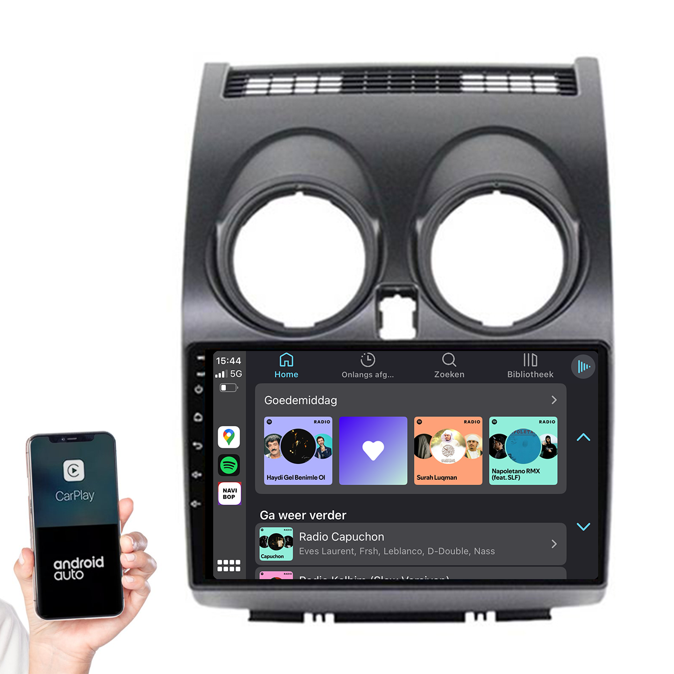 Nissan Qashqai | Autoradio | 2006 t/m 2013 | Android 14 | Apple CarPlay & Android Auto