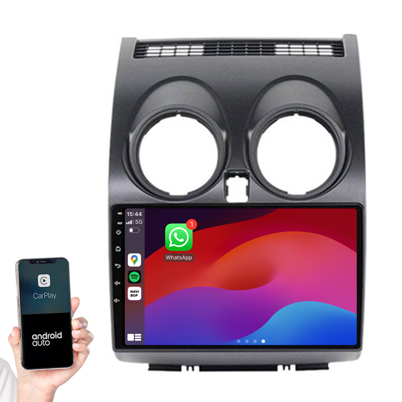 Nissan Qashqai | Autoradio | 2006 t/m 2013 | Android 14 | Apple CarPlay & Android Auto