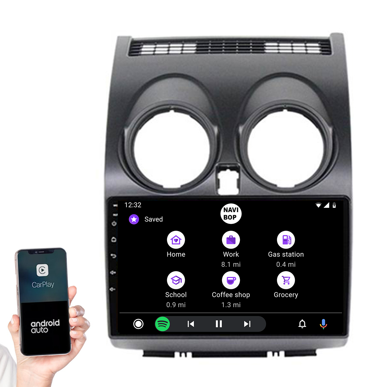 Nissan Qashqai | Autoradio | 2006 t/m 2013 | Android 14 | Apple CarPlay & Android Auto